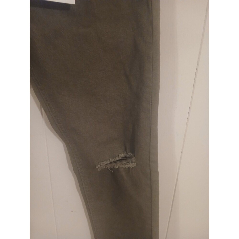 Monkey Ride Jean Junior Olive Green Distress Denim Rose Army  Skinny New Size 3 - Picture 5 of 7